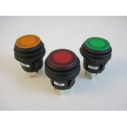 Buton auto rotund de comutare cu revenire si  iluminare -12V Buton auto rotund de comutare cu revenire si  iluminare -12V